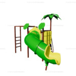 mangrullo infantil de plastico resistente instalado en espacio recreativo para ninos, fabricado por plasticos rotomundo