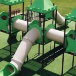 mangrullo infantil con tobogan y juegos integrados para plazas, jardines y espacios recreativos infantiles