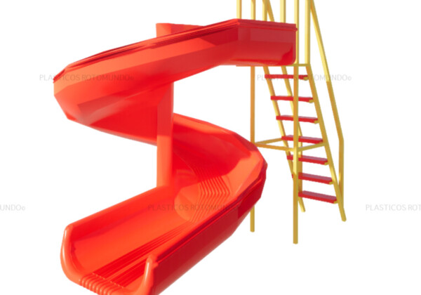 piezas plasticas para toboganes fabricadas por plasticos rotomundo con proteccion UV y alta resistencia para uso exterior